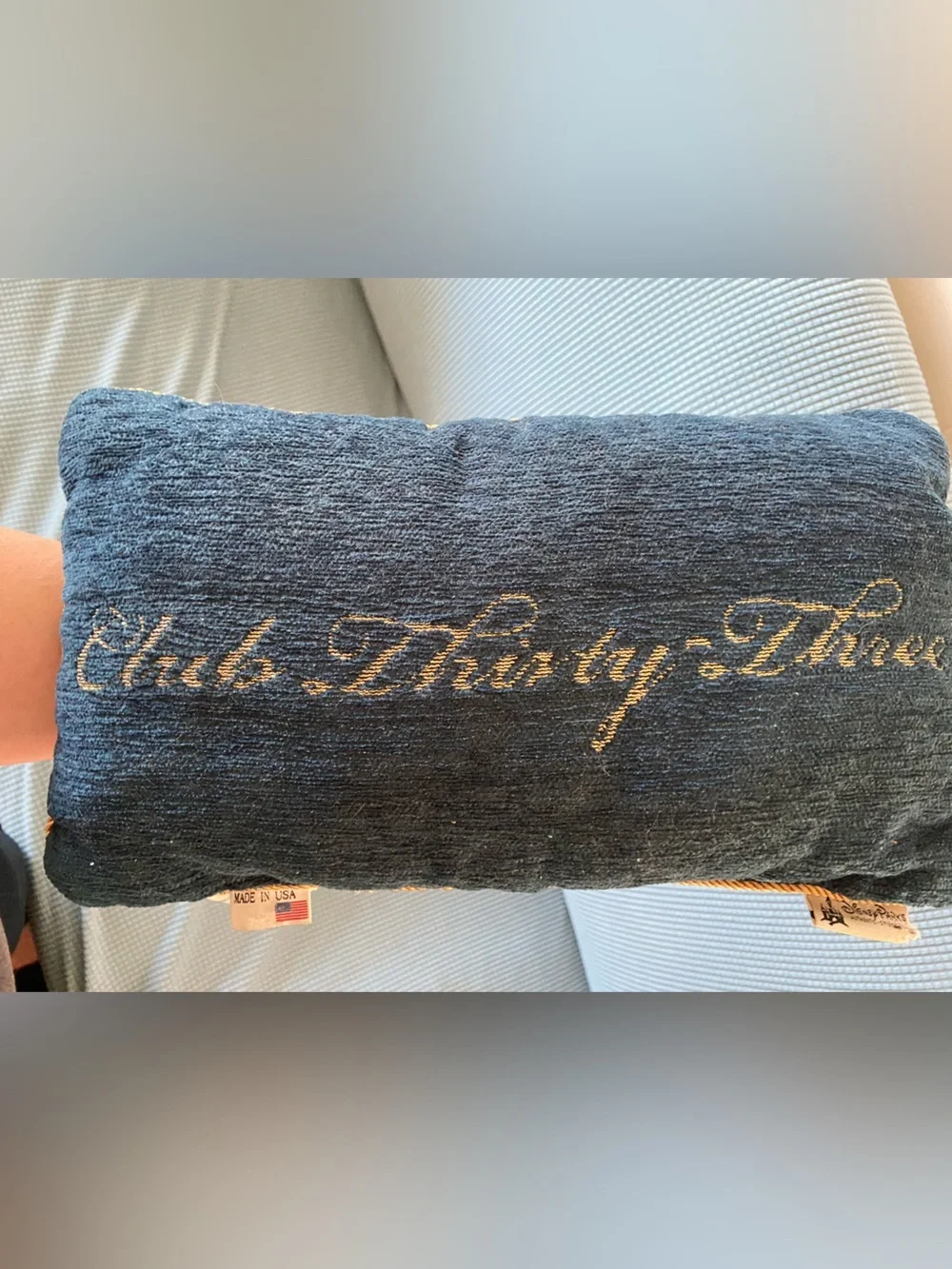 CLUB 33 Disney Parks Vintage Tapestry Bolster Accent Pillow RARE Retired